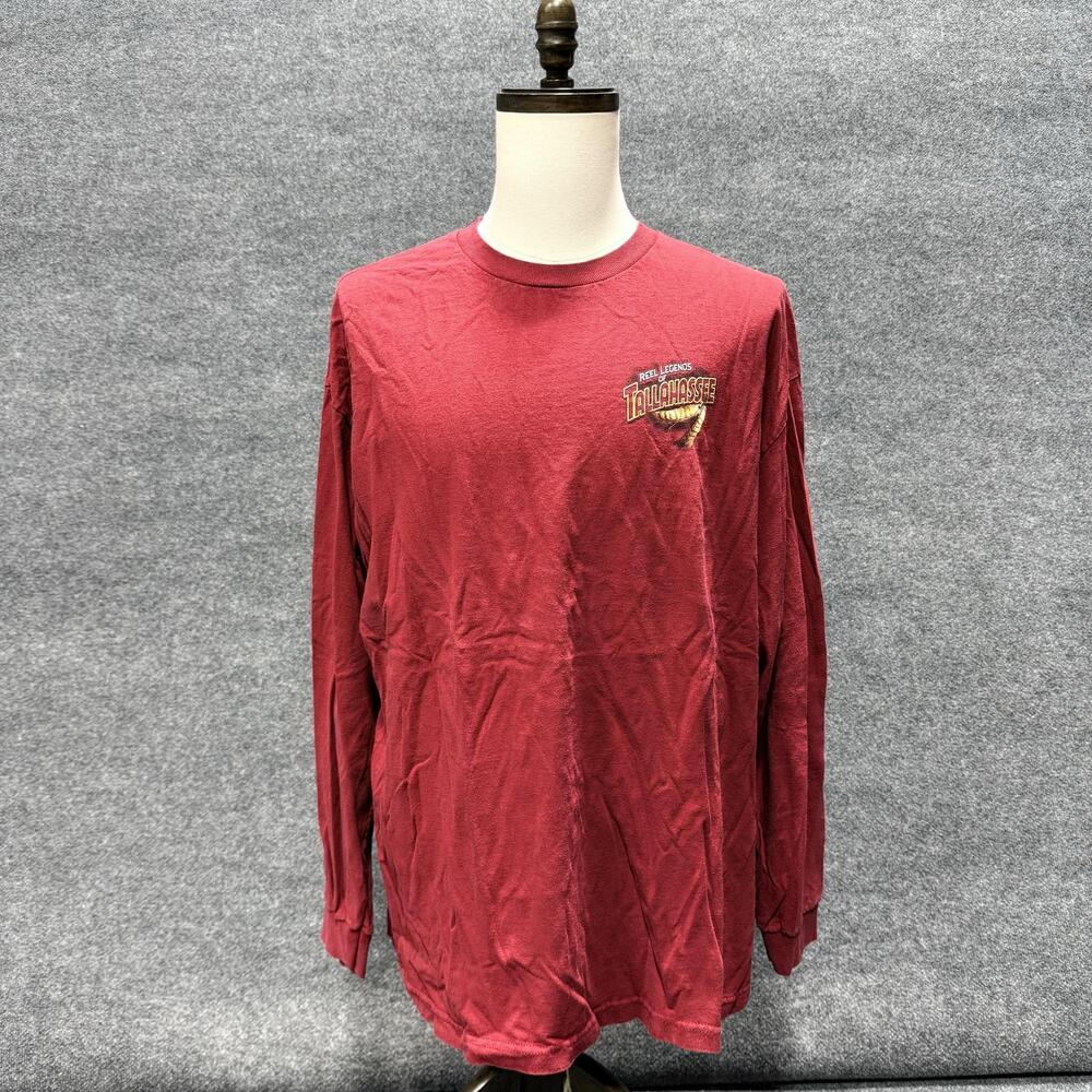 Reel Legends Shirt Mens XL Red Tallahassee Florida Fish Graphic Long Sleeve Tee